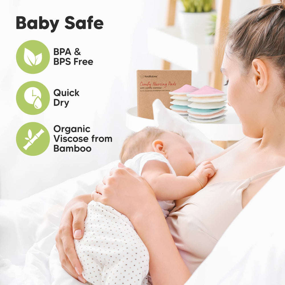 KeaBabies medium-size nursing pads fit A to C cups for everyday comfort
