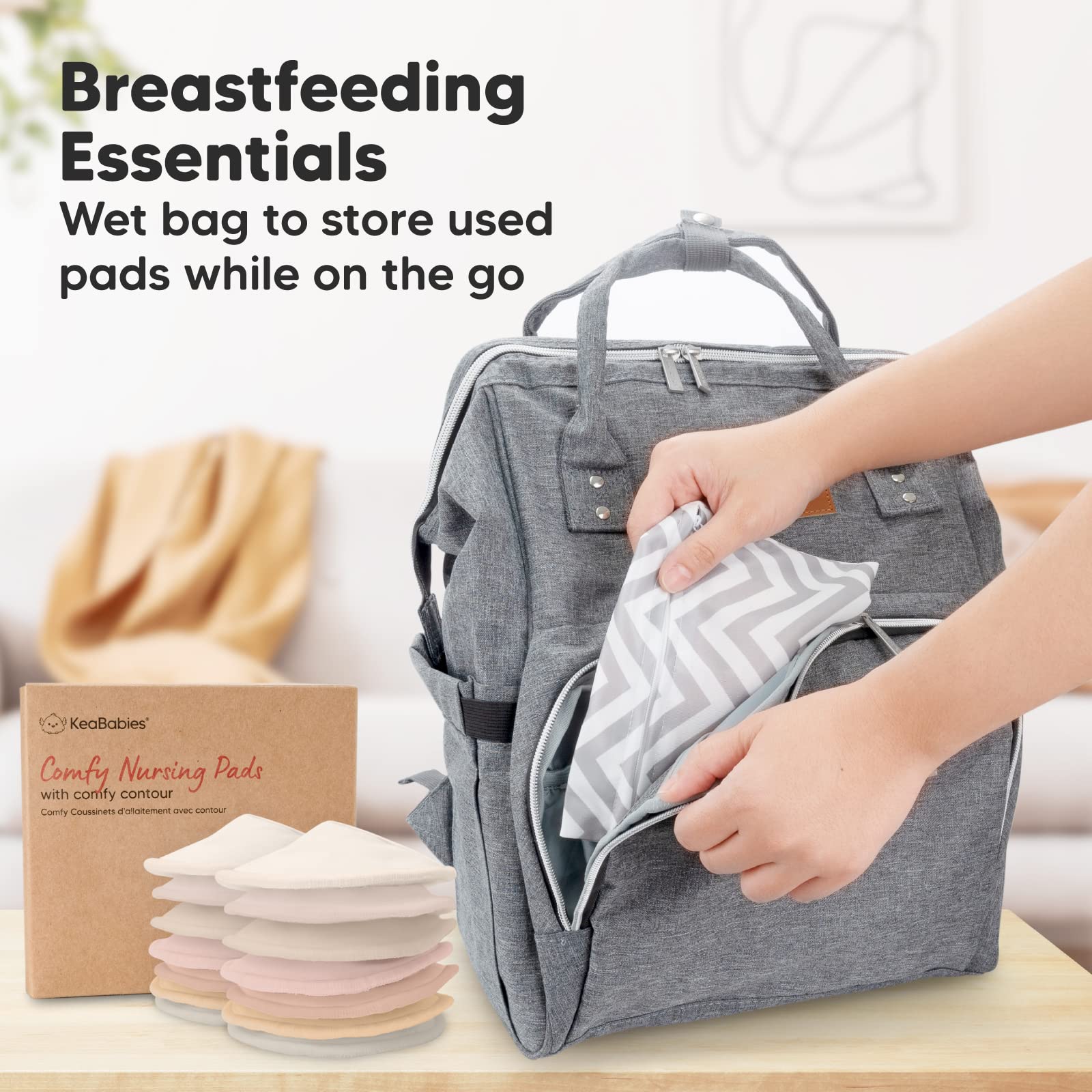 KeaBabies nursing pads size XL for fuller cup sizes and extended protection