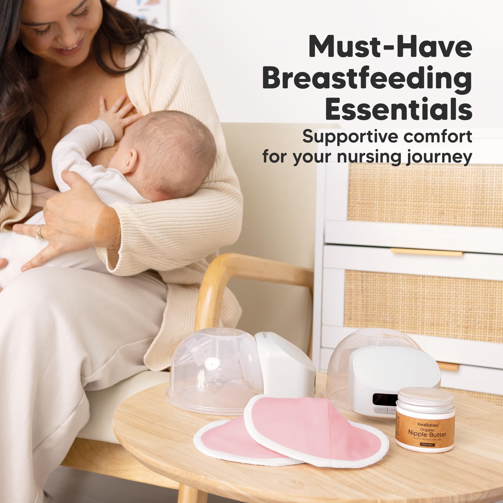 KeaBabies wet bag included image illustrating on the go moisture management.