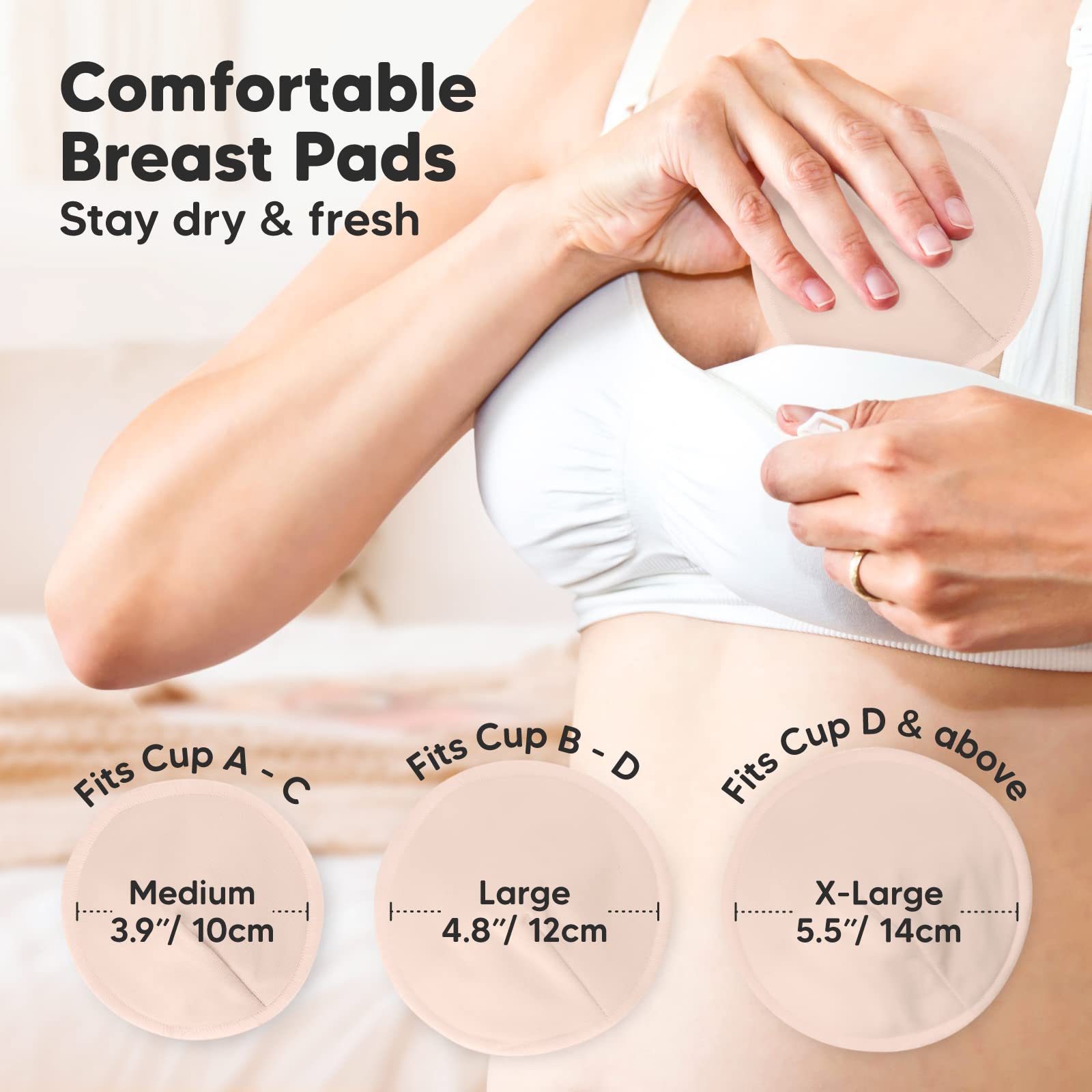 KeaBabies Nursing Pads wet bag for on-the-go moisture containment.