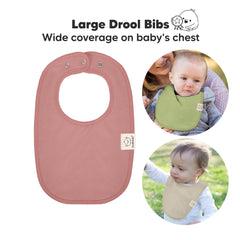 KeaBabies organic bibs dual-layer design close-up highlighting extra absorption.