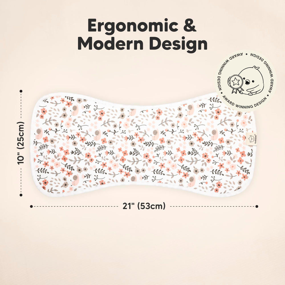 KeaBabies Organic Burp Cloths 3-layer design emphasizes absorbency and comfortable contact.