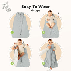 KeaBabies organic cotton 0-5tog breathable fabric keeps baby cozy without overheating.