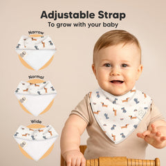KeaBabies organic cotton bandana bib close-up showing soft texture.
