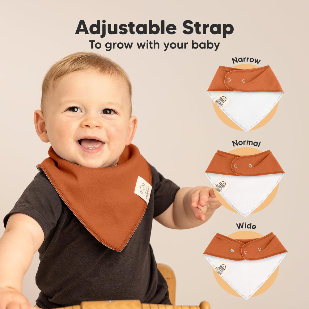 KeaBabies organic cotton bandana bib dual-layer absorbs moisture effectively