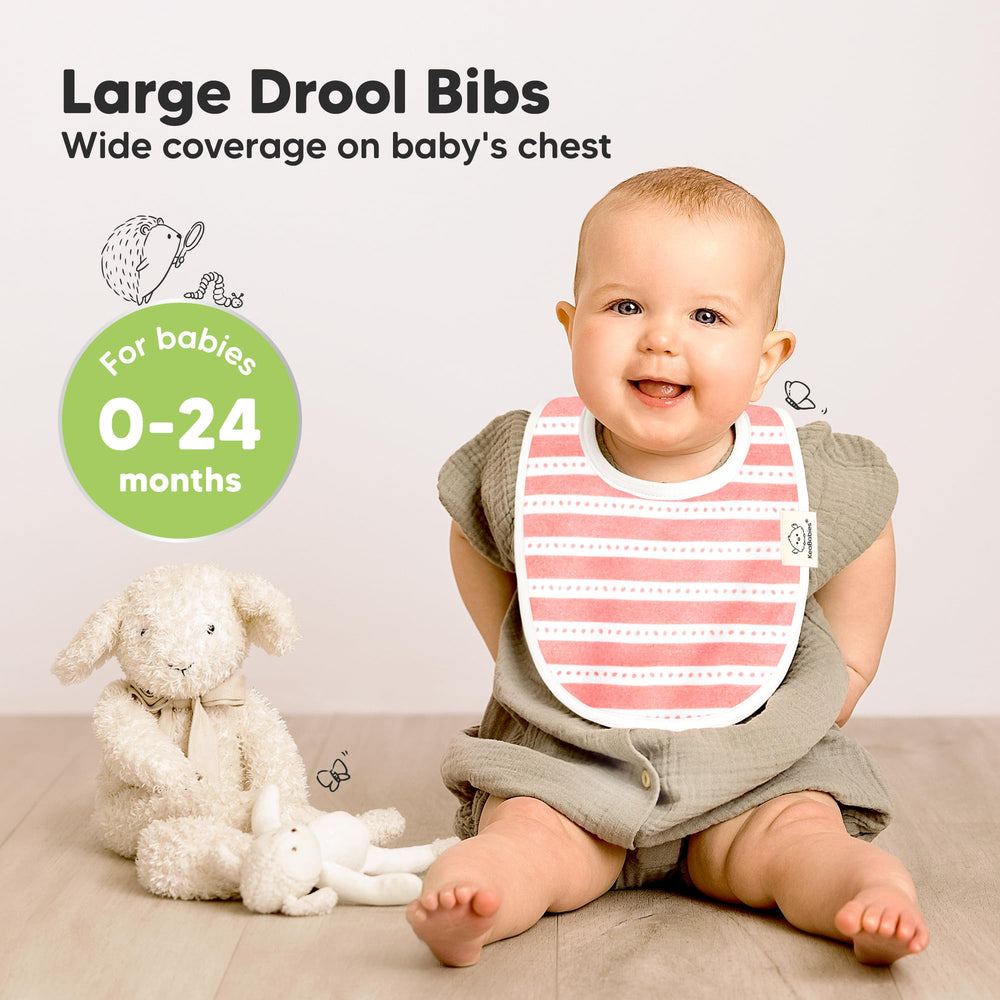 KeaBabies organic cotton bibs close-up highlighting ultra-soft material for sensitive skin