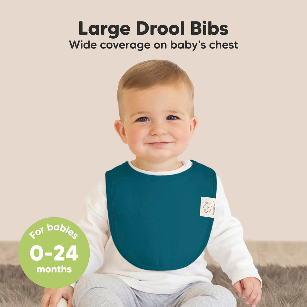 KeaBabies organic cotton bibs with soft touch close-up showing cozy fabric.