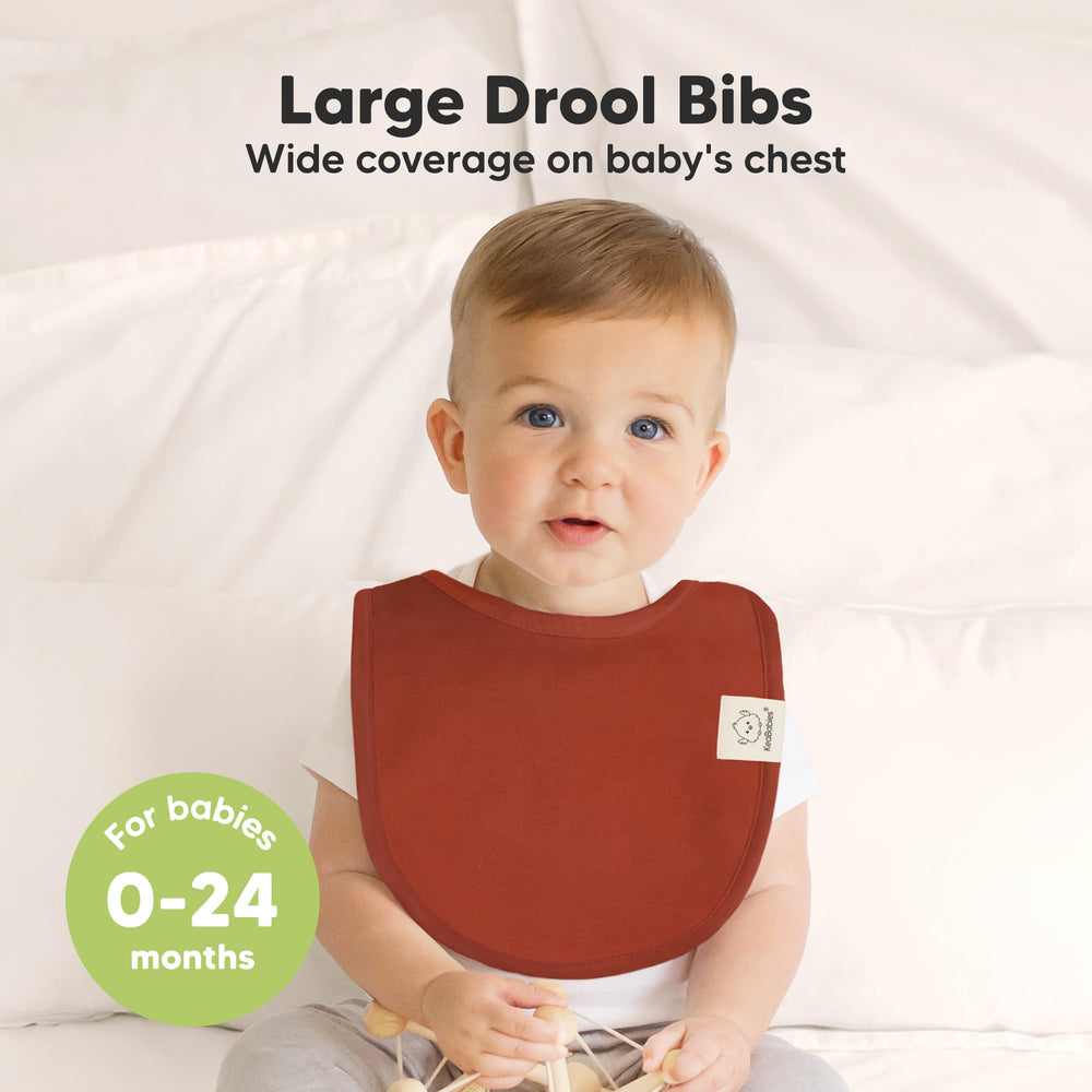 KeaBabies organic cotton bibs water-resistant fleece layer providing extra absorption during feeds