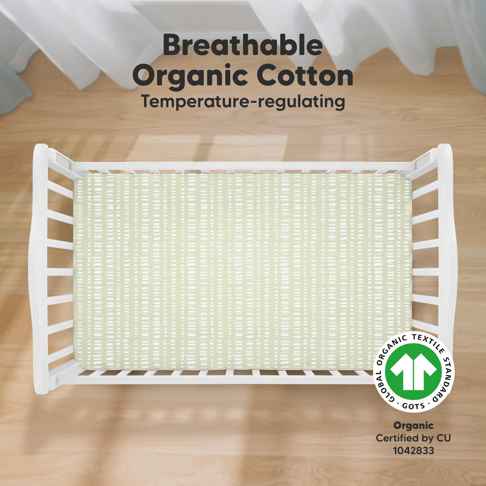 KeaBabies organic cotton jersey close-up highlights breathable fabric for delicate skin.
