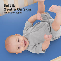 KeaBabies Organic cotton jersey close-up emphasizes breathable, gentle fabric.
