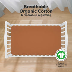 KeaBabies organic cotton jersey closeup highlights breathable soft fabric for delicate baby skin.