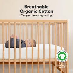 KeaBabies organic cotton jersey close-up highlights breathable fabric for gentle baby skin.