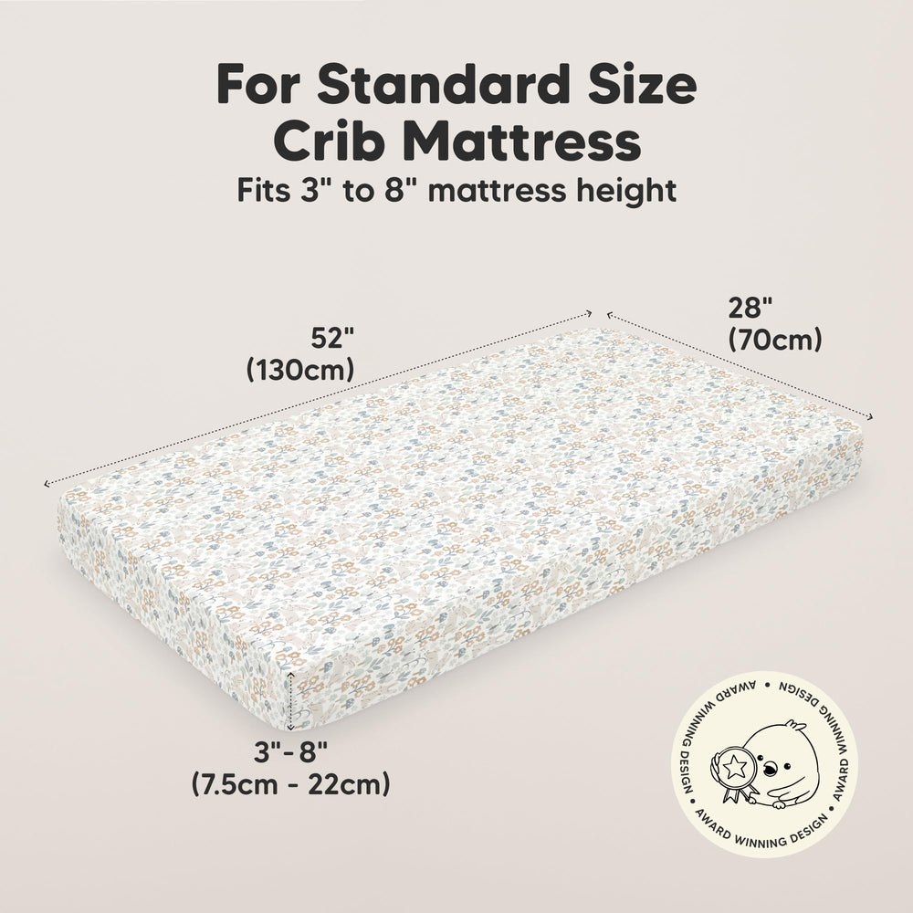 KeaBabies organic jersey crib sheet closeup shows soft skin-friendly texture