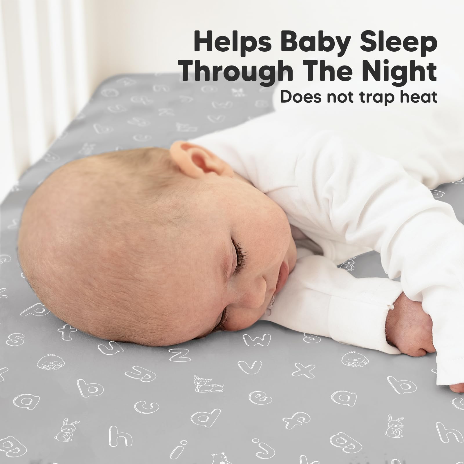KeaBabies 100 percent organic cotton jersey texture for gentle skin comfort