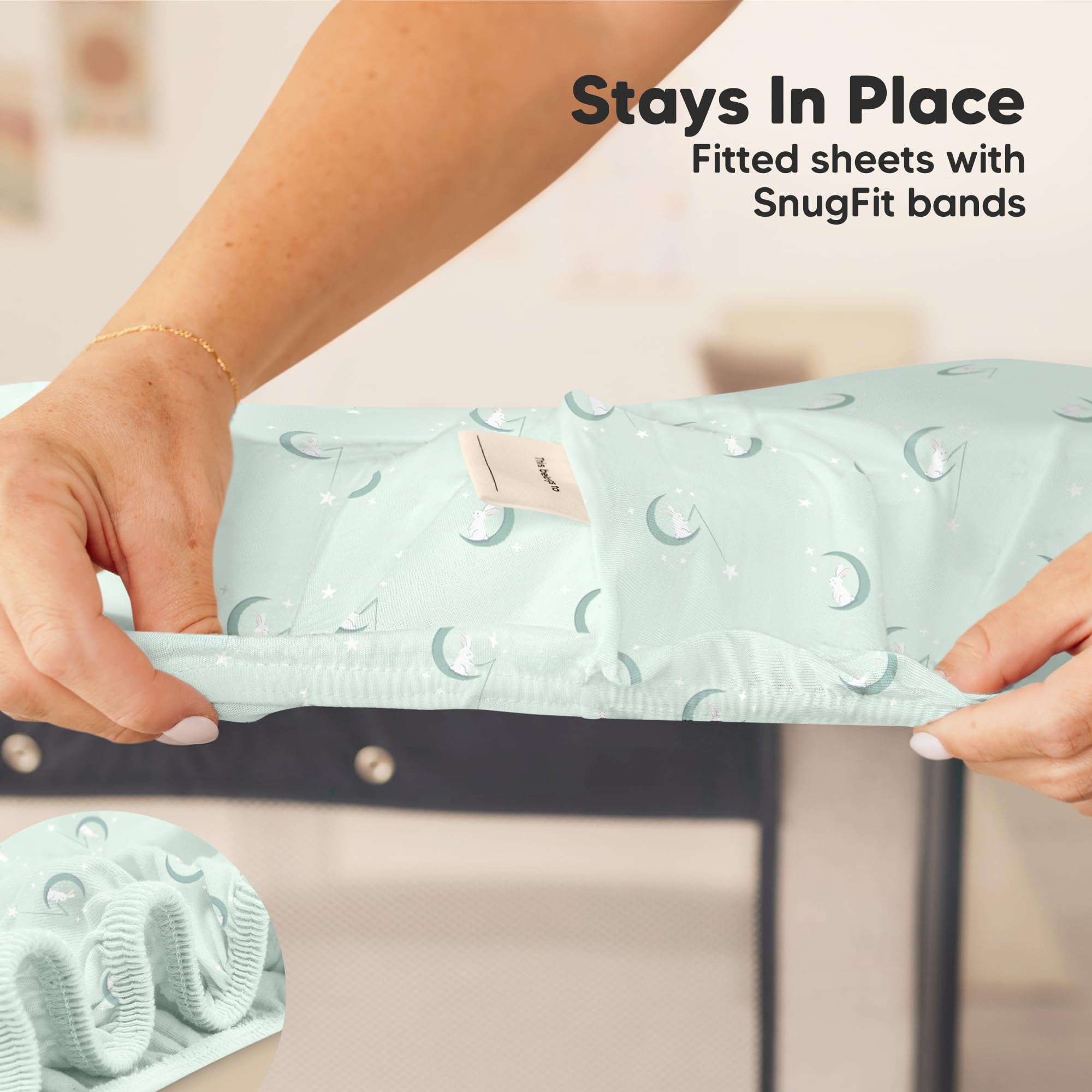 KeaBabies organic cotton mini-crib sheets offer a natural skin-friendly surface