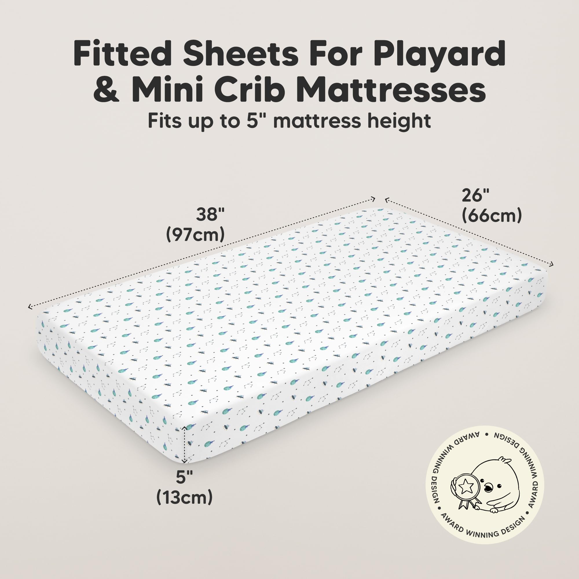 KeaBabies organic cotton mini-crib sheets texture closeup highlights breathable material for comfort