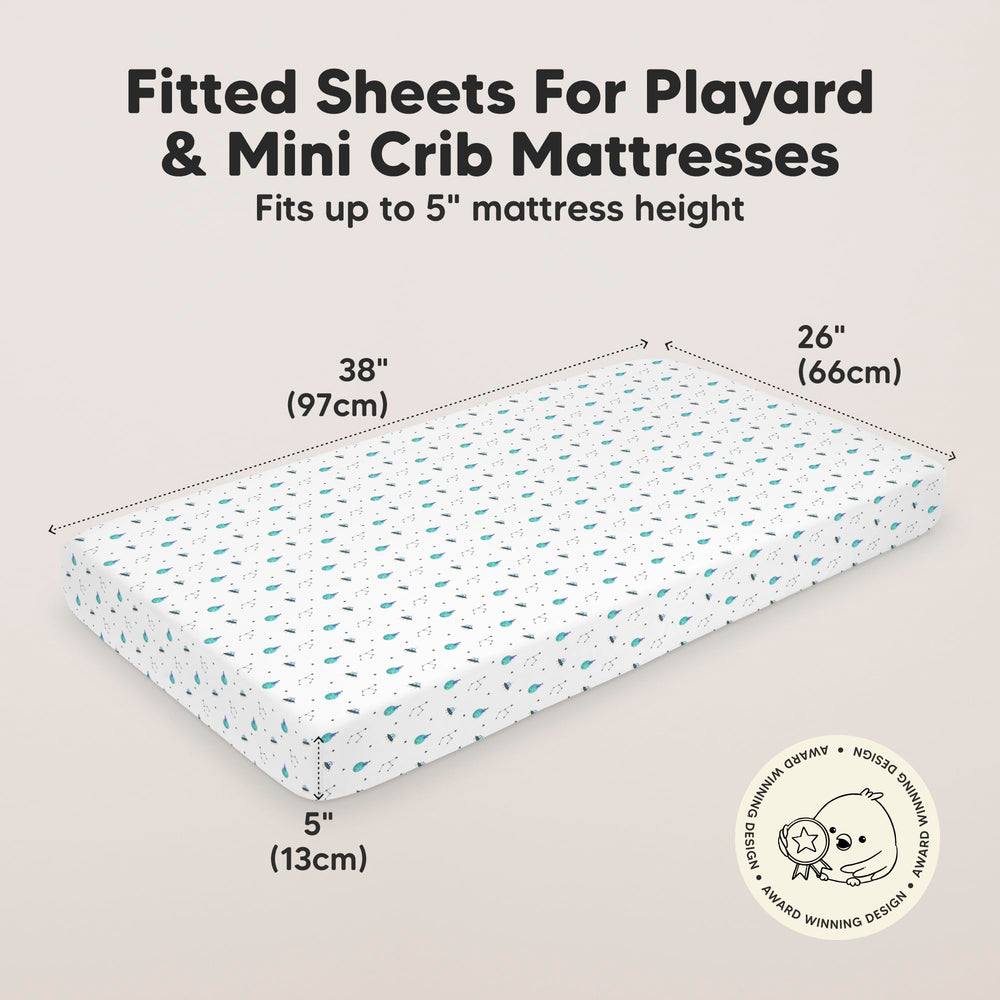KeaBabies organic cotton mini-crib sheets texture closeup highlights breathable material for comfort