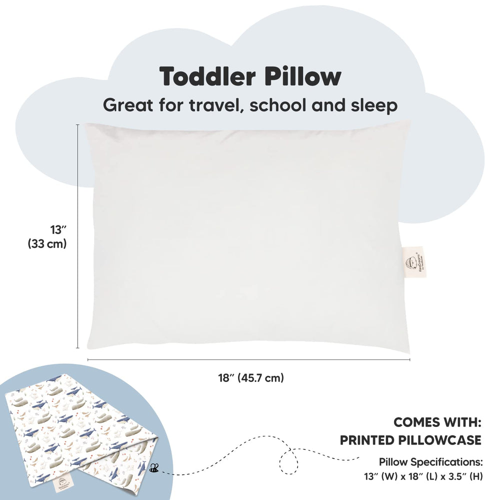 KeaBabies Organic Cotton Pillow Cover marine fabric for skin-friendly bedtime