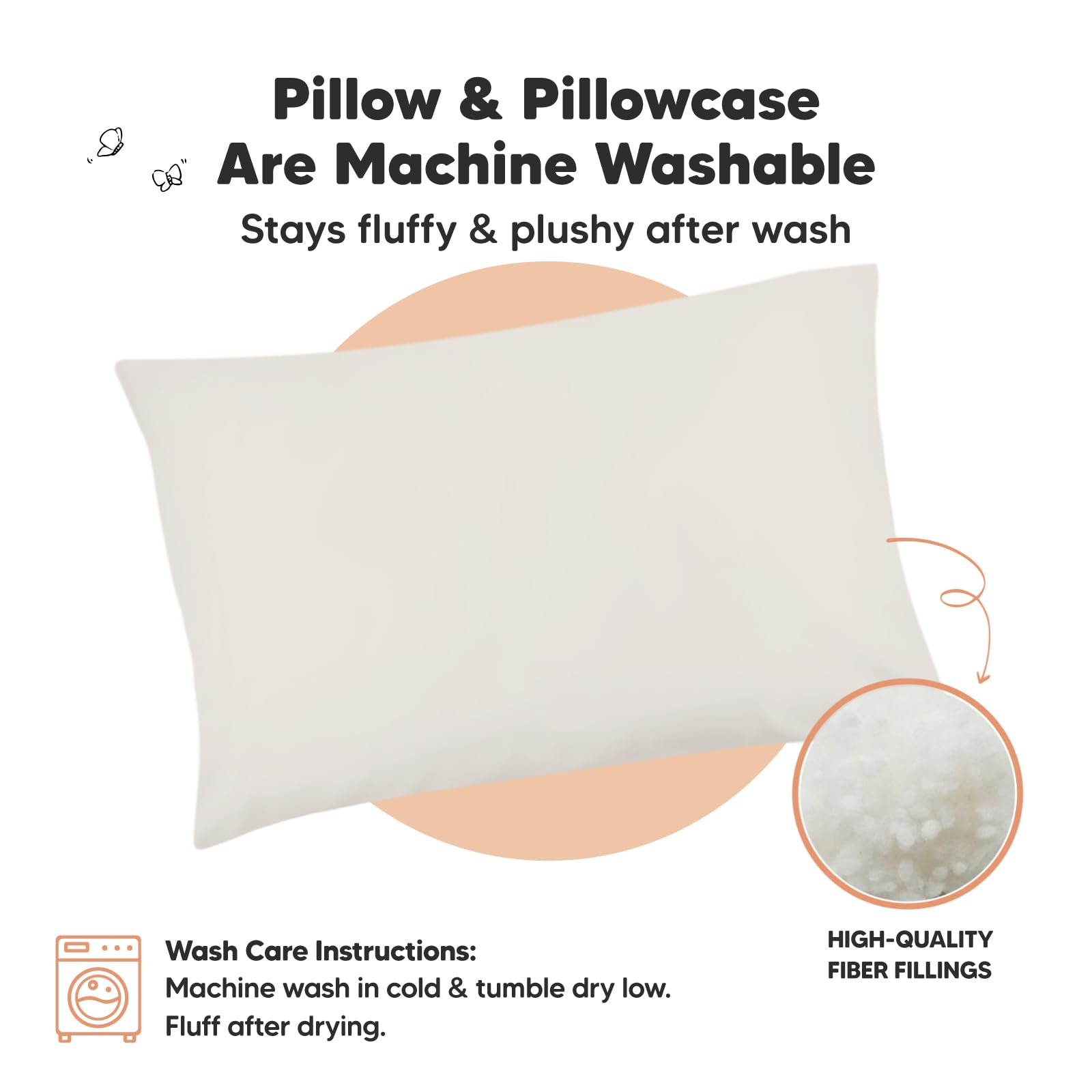 KeaBabies organic cotton pillow cover soft breathable closeup for comfortable all-season naps