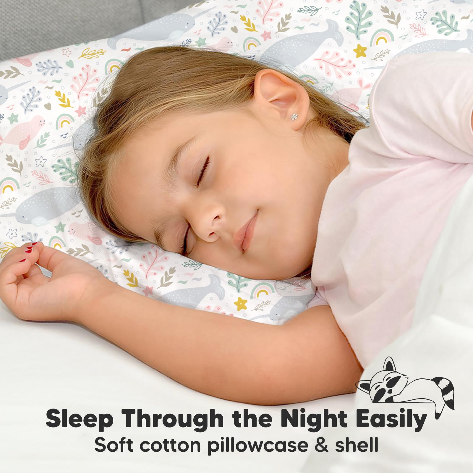 KeaBabies organic cotton pillowcase keeps pillow soft and breathable