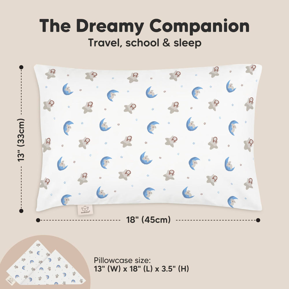 KeaBabies Organic cotton pillowcase closeup highlights soft breathable fabric.