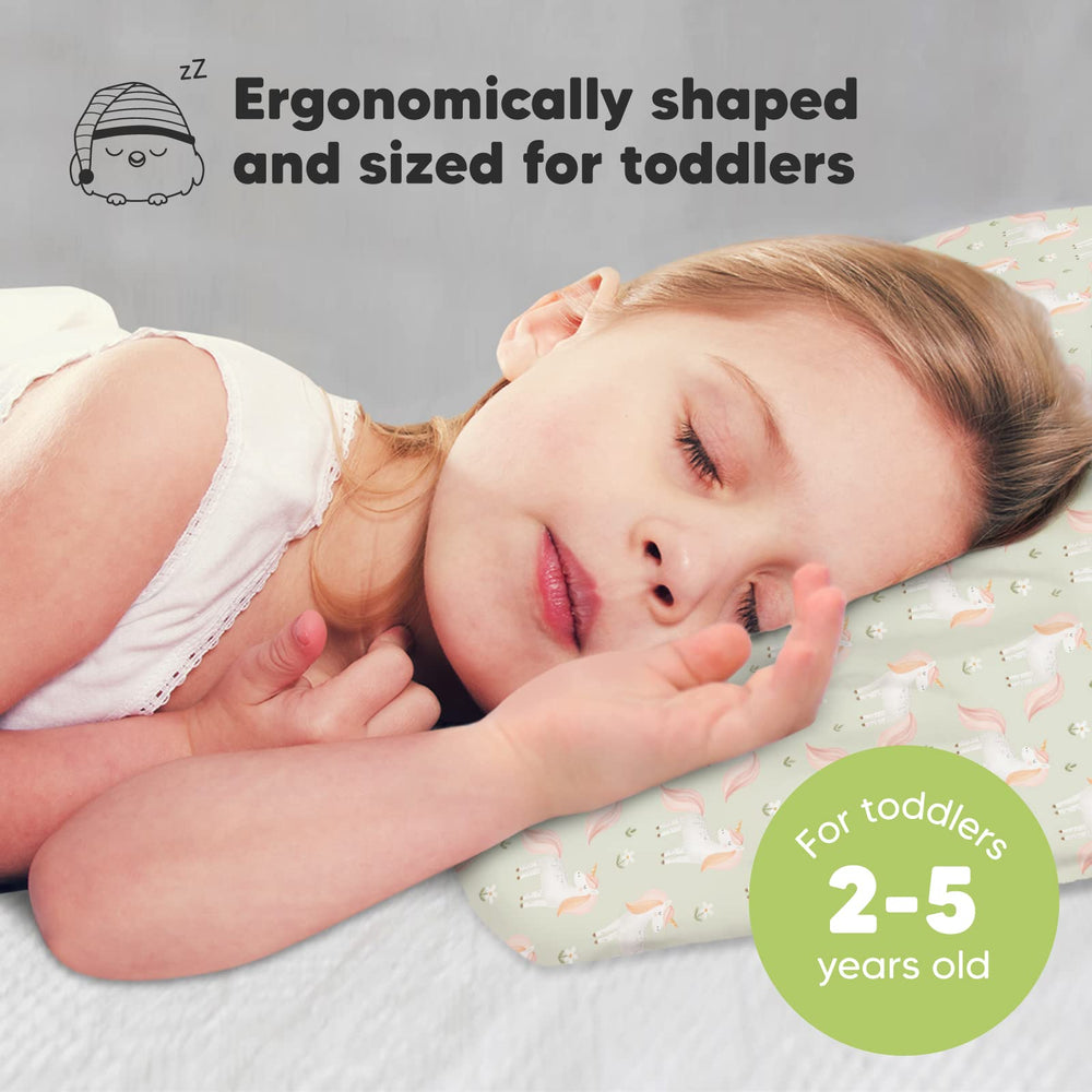 KeaBabies organic cotton pillowcase close-up—durable, washable cover for easy cleaning