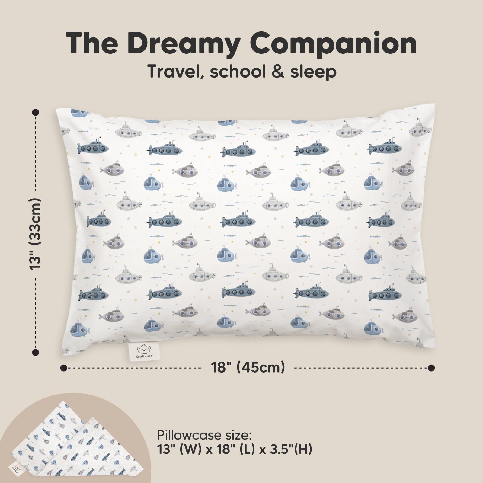 KeaBabies organic cotton pillowcase feels soft and breathable on sensitive skin.