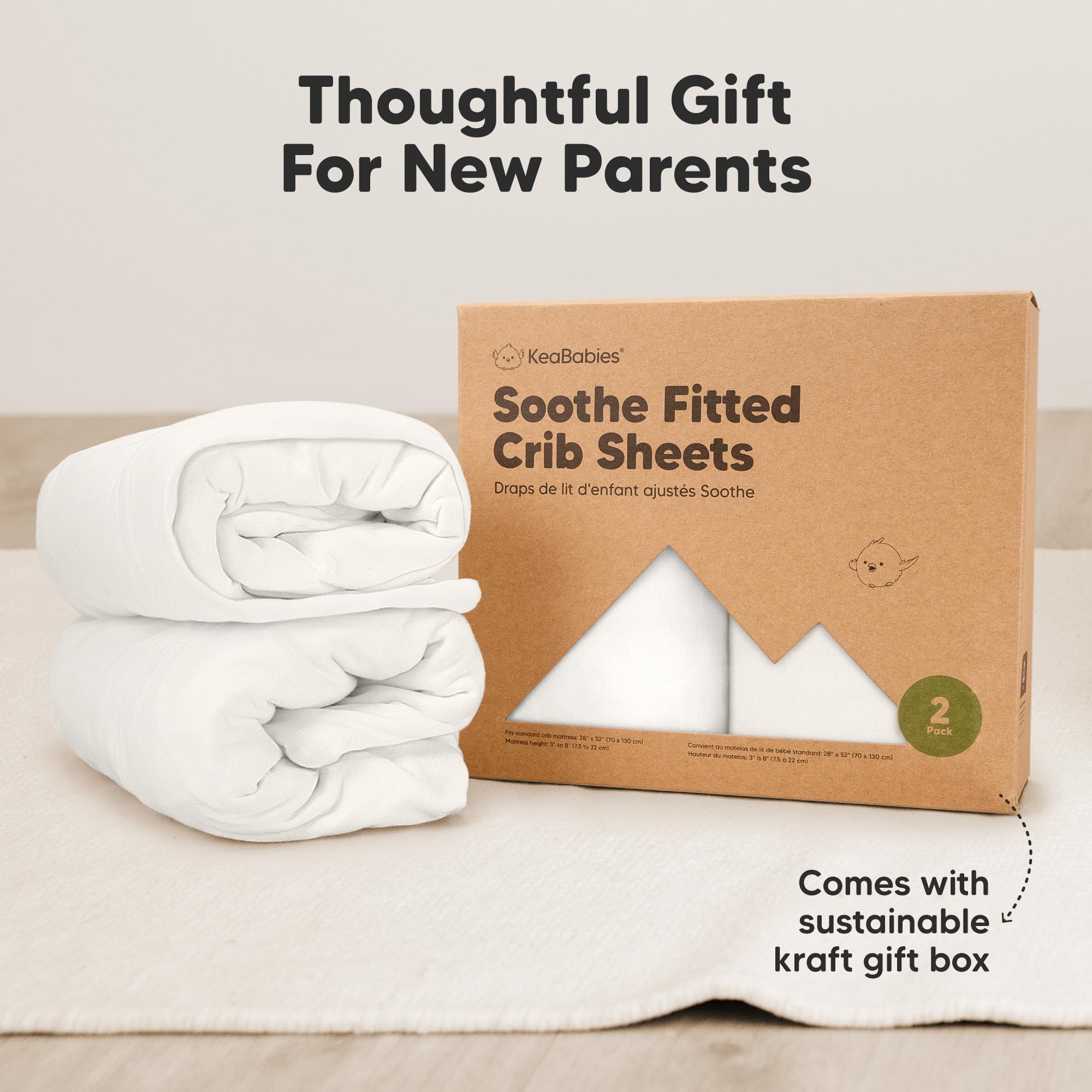 KeaBabies organic cotton sheets provide skin-friendly comfort for sensitive babies.