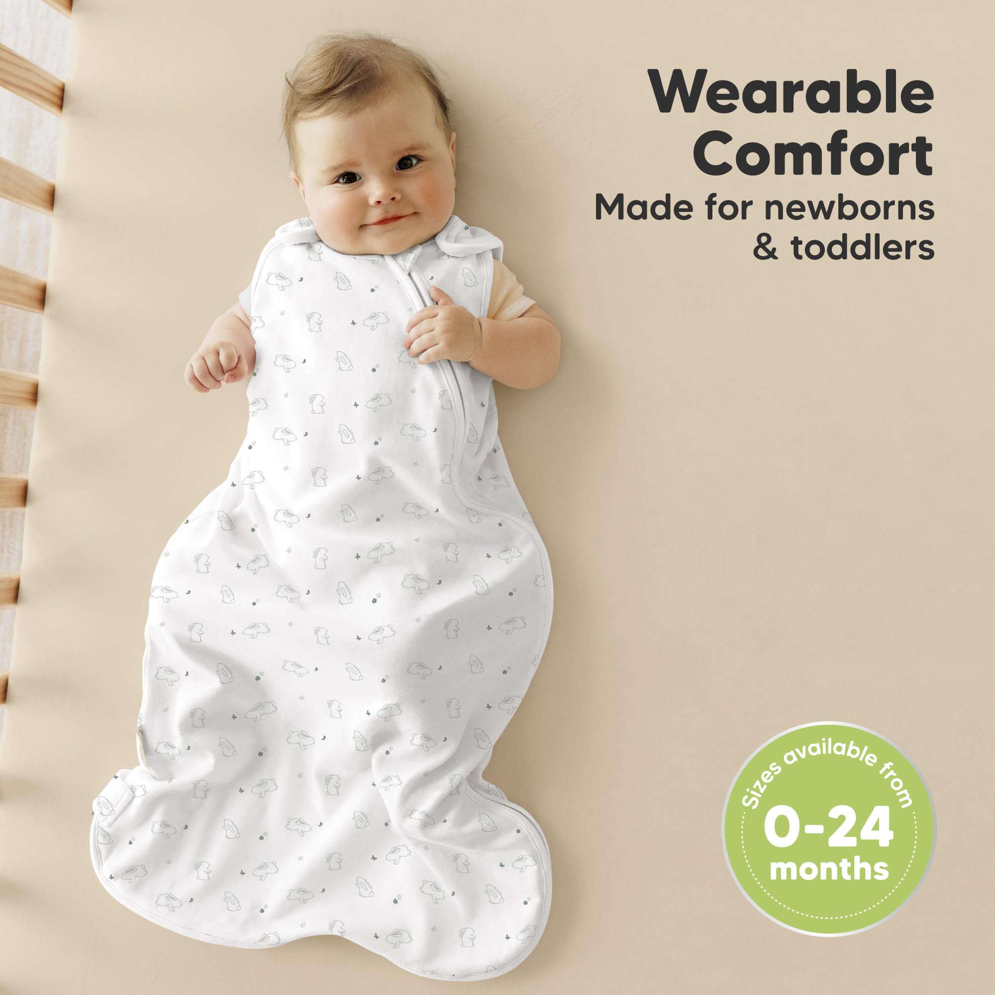 KeaBabies organic cotton sleep sack 0.5 tog for all-season comfort