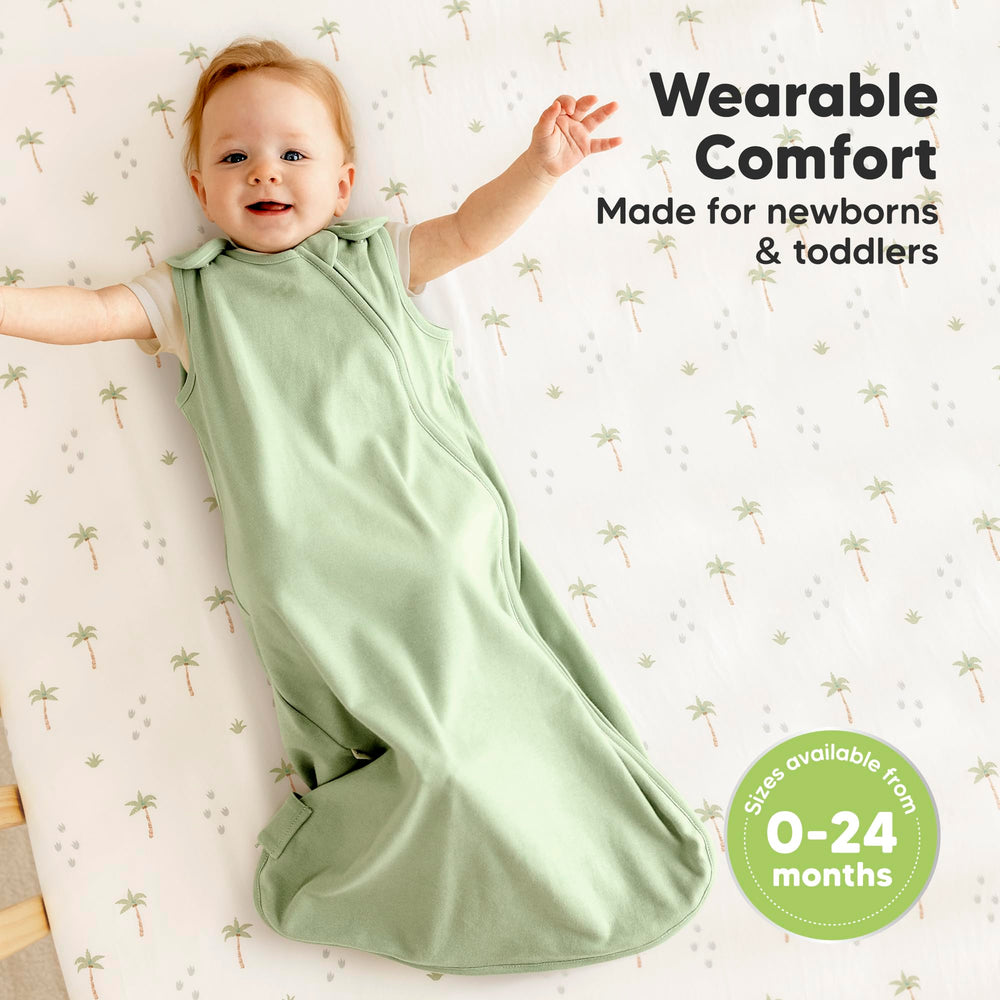 KeaBabies organic cotton sleep sack offers breathable comfort in a lightweight 0.5 TOG.