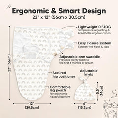 KeaBabies organic cotton sleep sack close-up emphasizes breathable fabric for year-round comfort