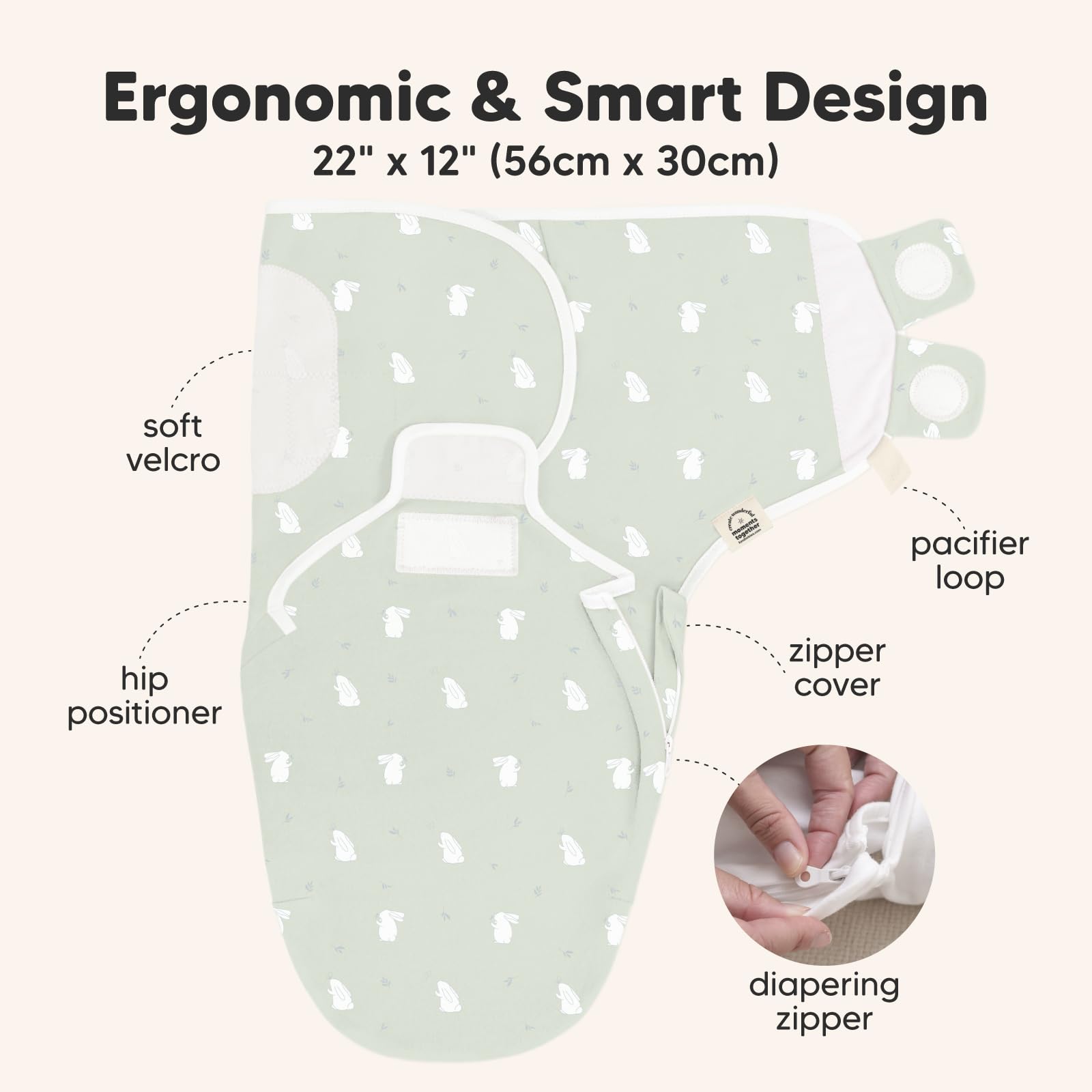 KeaBabies organic cotton fabric shows soft, breathable comfort for babies.