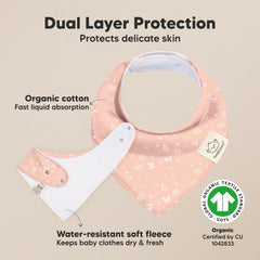 KeaBabies organic GOTS cotton bibs provide soft, breathable comfort