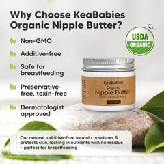 KeaBabies Organic ingredients like aloe vera and calendula for gentle postpartum skin.