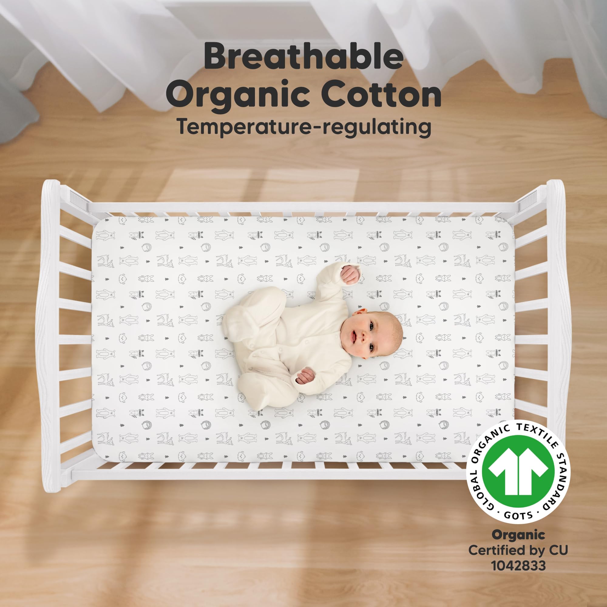 KeaBabies organic jersey cotton close-up showing soft texture for sensitive skin