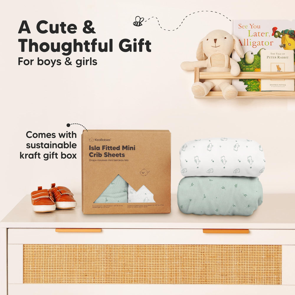 KeaBabies-pack-n-play-mattress-fit-demo illustrates suitable size and snug protection.