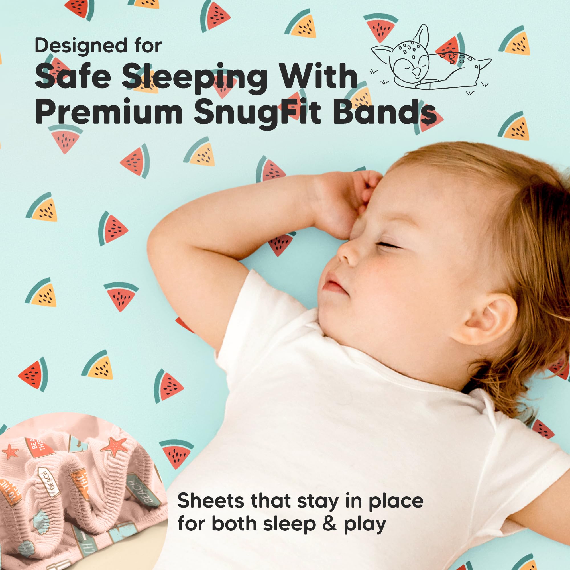 KeaBabies Pack & Play setup in nursery scene for versatile use
