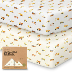 KeaBabies pack-n-play sheet 38x26 in soft bamboo fabric for breathable comfort.