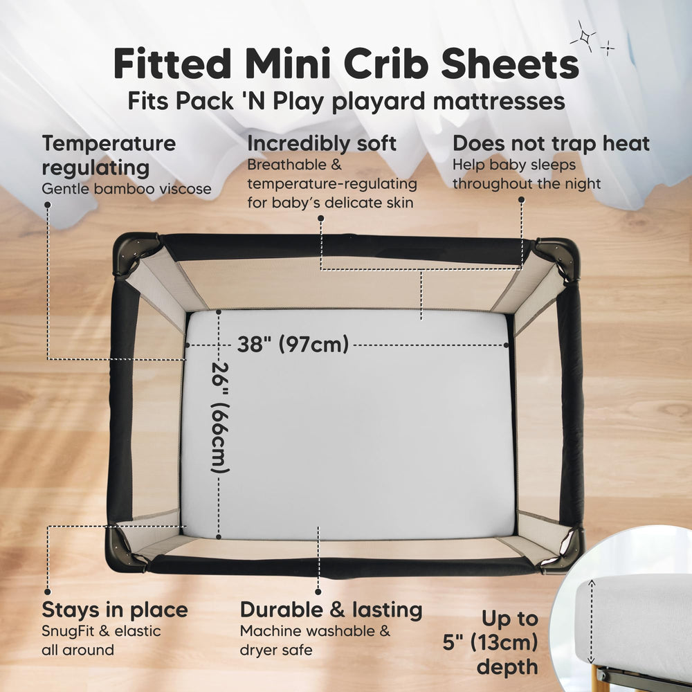 KeaBabies pack-n-play-sheets-2pack-setup quick sheet swaps