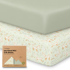 KeaBabies pack-n-play-sheets close-up of soft fabric for gentle baby comfort.