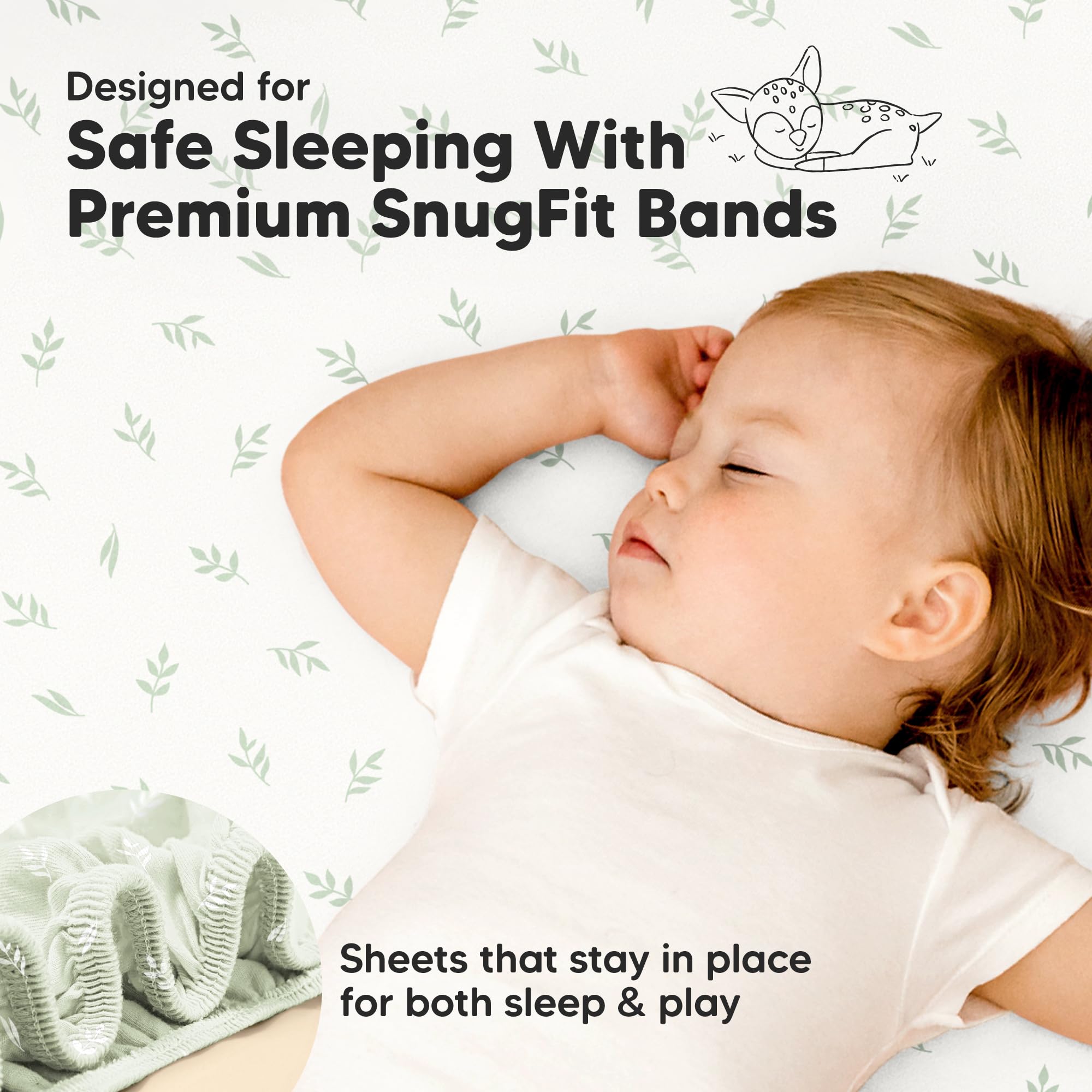 KeaBabies 38x26 fit for most pack n play mattresses