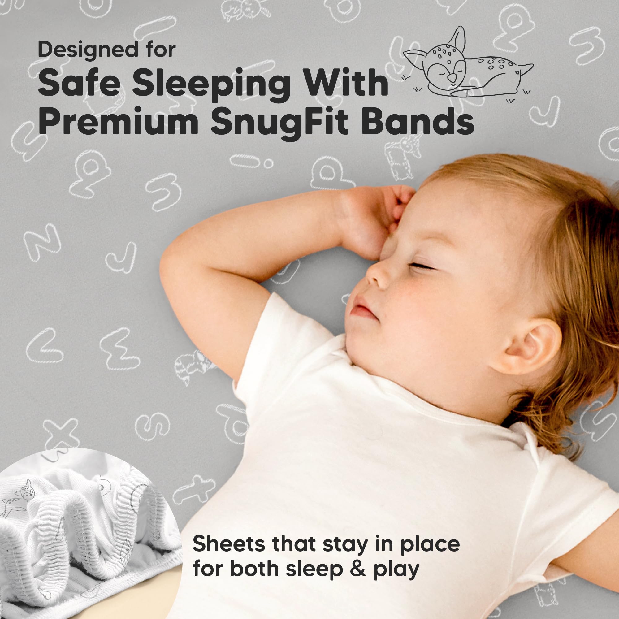 KeaBabies pack-n-play sheets durable machine washable design