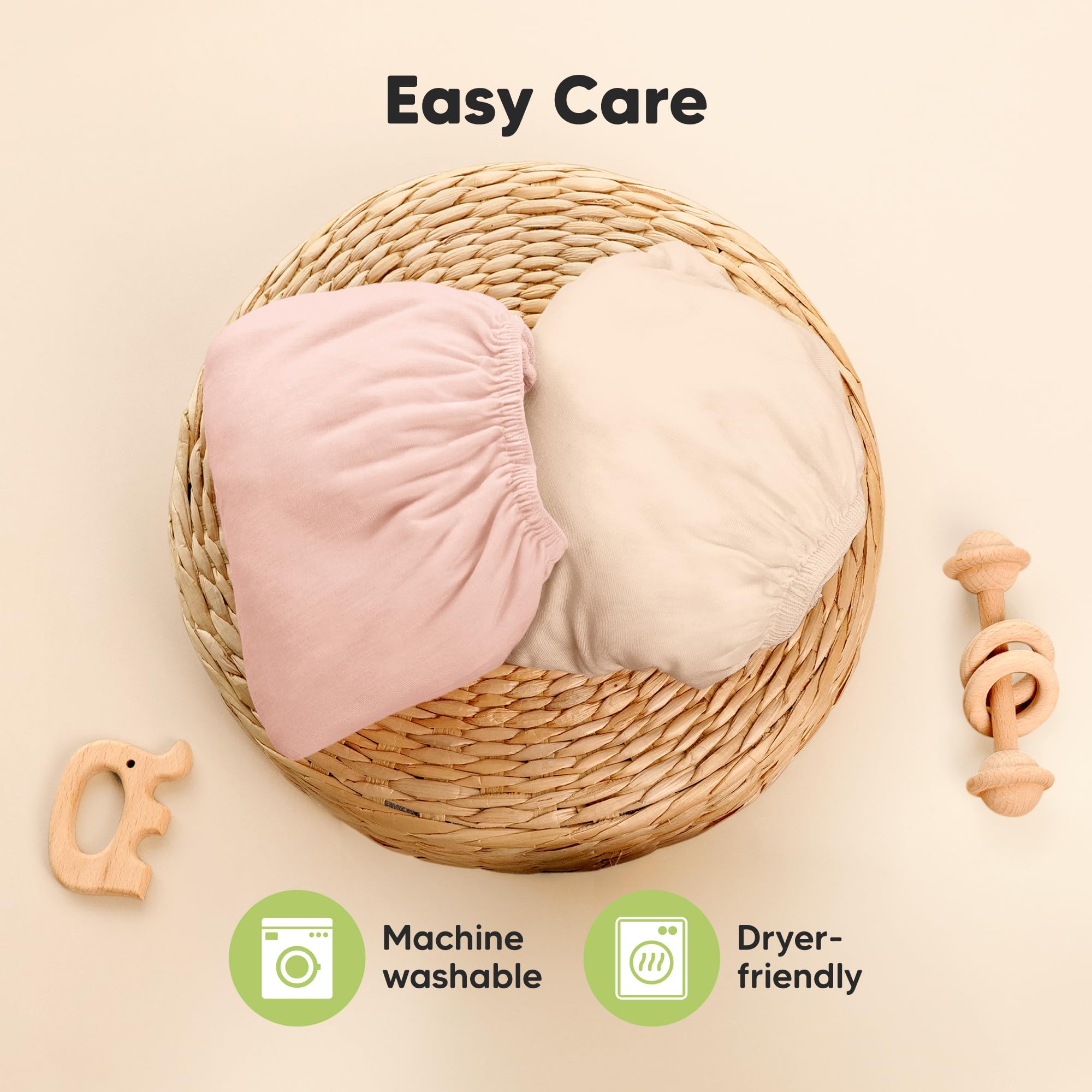 KeaBabies 2-pack pack-n-play sheets offer versatile, ready-to-use bedding.