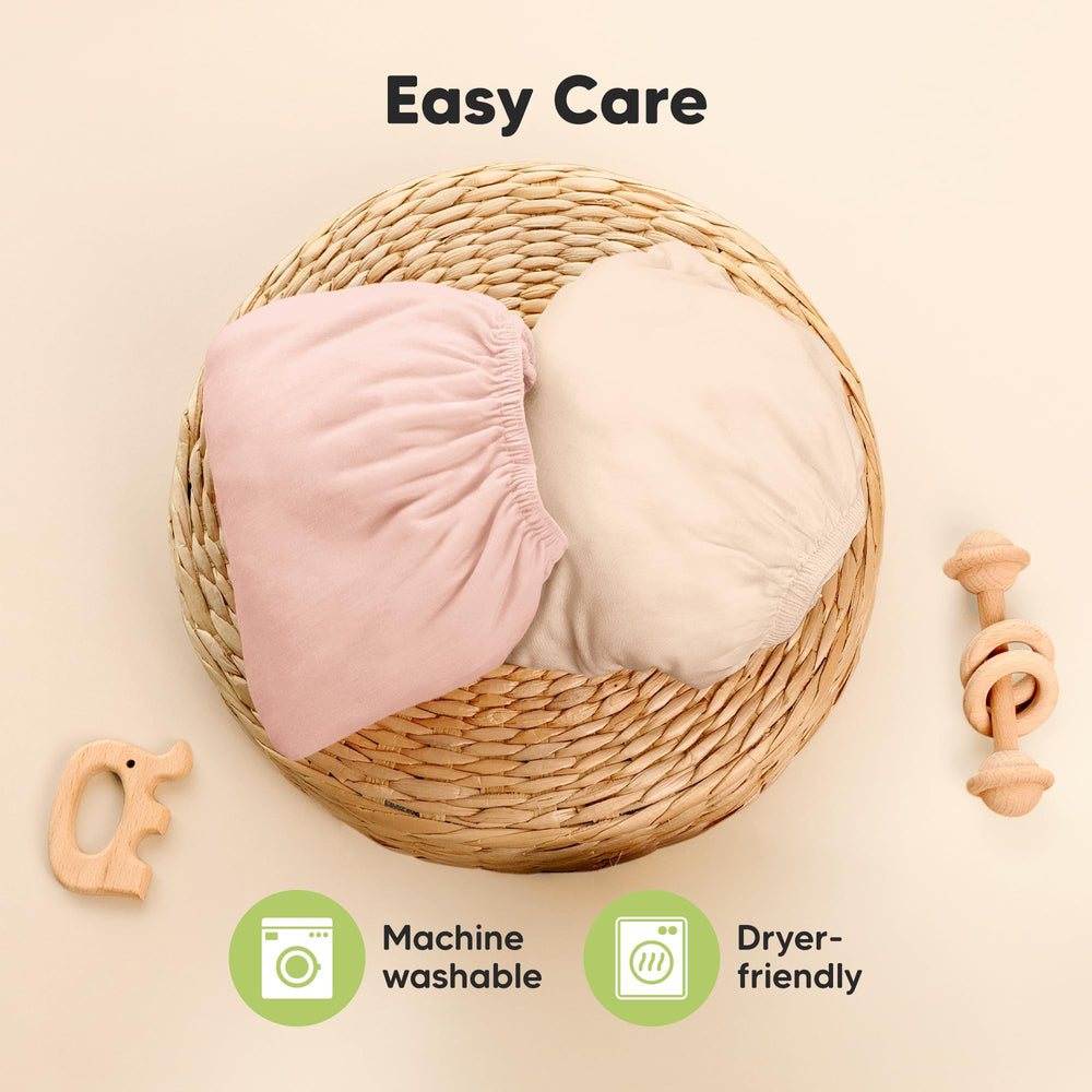 KeaBabies 2-pack pack-n-play sheets offer versatile, ready-to-use bedding.