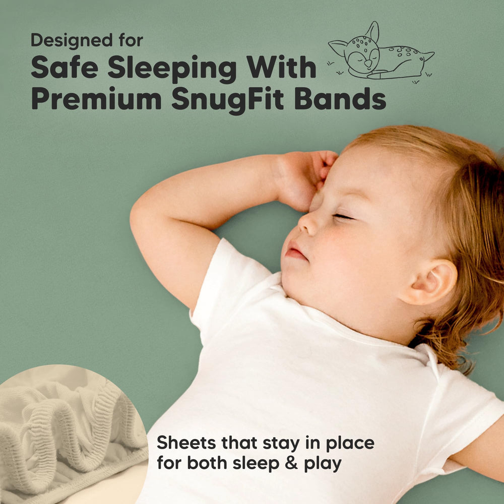 KeaBabies easy-fit removal highlights simple sheet changes.