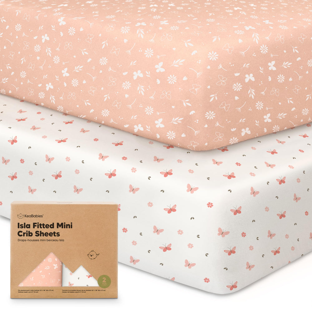 KeaBabies pack-n-play sheets fitted 38x26 offer soft snug comfort for portable travel play sessions.