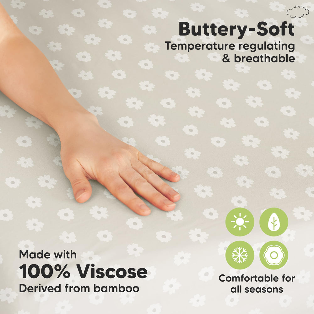 KeaBabies Meadow 38x26 fit check on pack n play mattress with snugfit edge