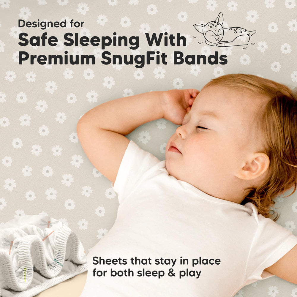KeaBabies Meadow bamboo viscose fabric provides breathable all-season comfort