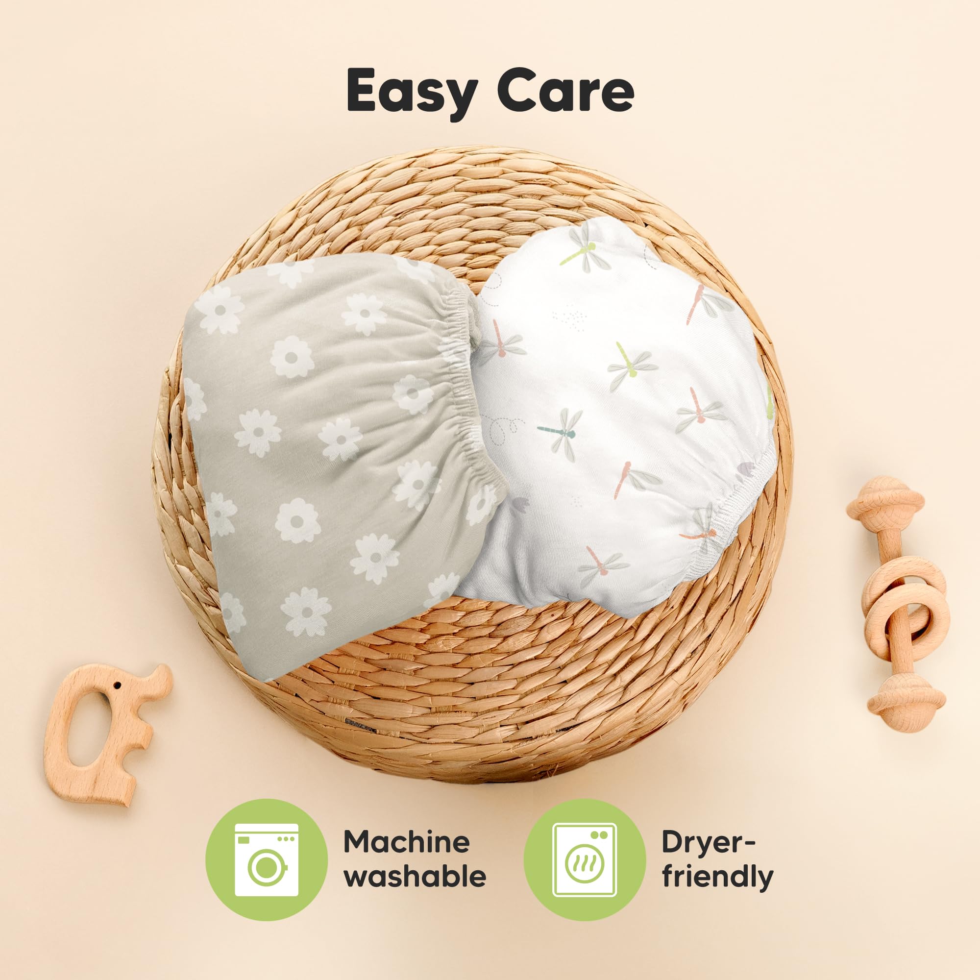 KeaBabies Meadow durable and machine-washable for busy families