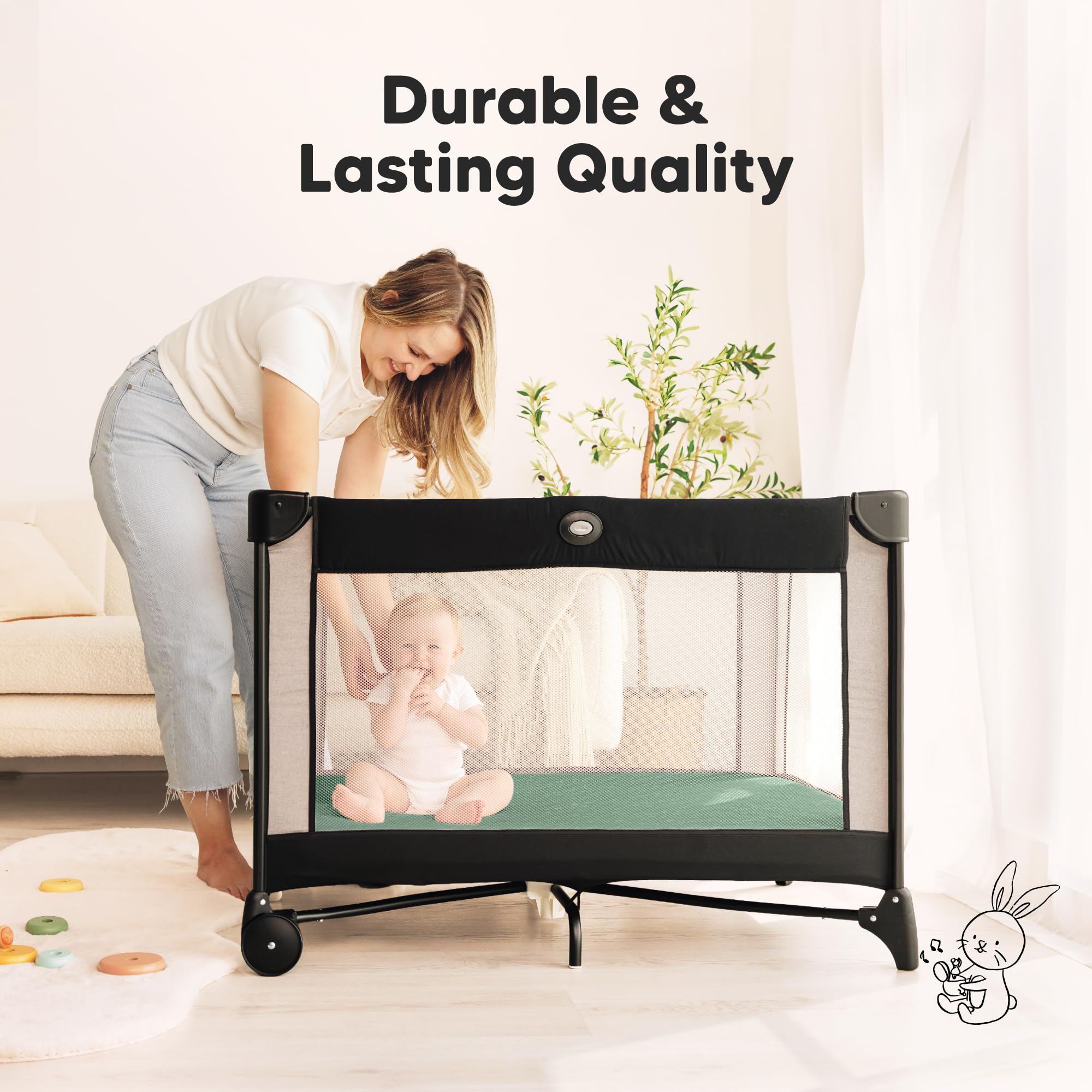 KeaBabies mini crib mattress coverage for full 38x26 pads.